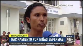 Hacinamiento en hospital por niñas enfermas supuestamente por vacuna de papiloma  25 de Agosto 2014 [upl. by Ketty]