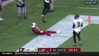 Jessie Bates shows Good Sportsmanship to Marquise Brown after crucial drop [upl. by Garihc]