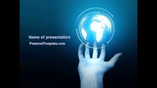 Free Glowing Globe PowerPoint Template by PoweredTemplatecom [upl. by Julieta]