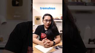 What does TREMULOUS mean 🤔 teamlyqa learnwithlyqa vocabulary wordoftheday [upl. by Pooh]