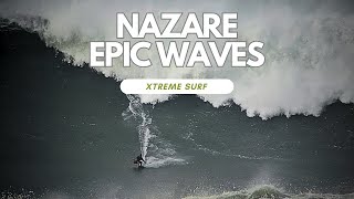 Nazare Big Waves Surfing [upl. by Nikolaus]