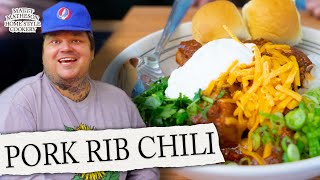 Beef and Pork Rib Chili  Home Style Cookery with Matty Matheson Ep 6 [upl. by Airdnaxela]