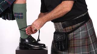 How to Tie Ghillie Brogues Easy Stepbystep Instructions for tying your Scottish Kilt Shoes [upl. by Ahseinek]