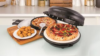 Euro Cuisine PM600  Electric Pizza Maker with Stone and Deep Pan [upl. by Wilterdink173]