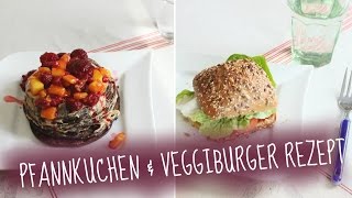 Vegane Pfannkuchen amp Veggiburger REZEPT  Schnell amp Lecker [upl. by Nairb921]