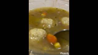 Made matzo ball soup for the first time food matzo [upl. by Elwaine334]