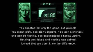 Liquid Snake You Cheated Not Only The Game But Yourself [upl. by Ynaiffit]