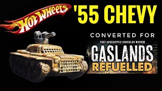 Hotwheels 55 Chevy Gaslands car build tutorial  Tank tracks and rust [upl. by Ah449]