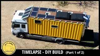 Full TIMELAPSE  Container home on wheels DIY build  RELAXING amp NO TALKING PART 1 [upl. by Siramaj666]