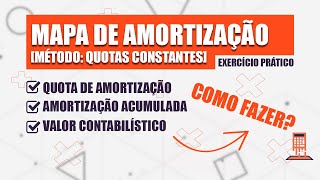 ⏳AMORTIZAÇÃO MÉTODO QUOTAS CONSTANTESSIMPLES E PRÁTICO [upl. by Ahsenom]