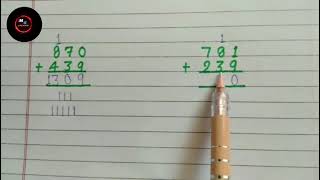 Addition of 3 digit numbers with carry। 3 digit addition। 3 digit addition for class 3। [upl. by Elladine360]