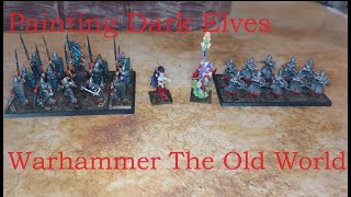 How to Paint Dark Elf Spearmen and Crossbowmen Painting and Rebasing Dark Elves Part 2 [upl. by Anaeco456]