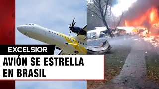 Avión se estrella en Brasil 62 personas iban a bordo [upl. by Asuncion]