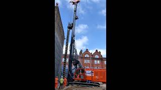 NCB FD200 CFA piling rig installing 600 mm diameter secant pile wall in London [upl. by Yntrok728]