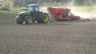 John Deere 8410 and Väderstad Rapid A600C [upl. by Atnoled]