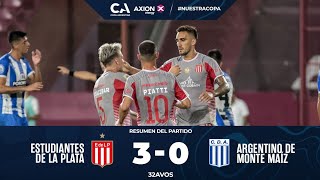 32avos Estudiantes de La Plata 3  Argentino de Monte Maíz 0 [upl. by Alyakcm]