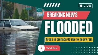 Flooded areas in Grenada 🇬🇩 due to heavy rain floodnews flood flooding raining rainyday [upl. by Alba]