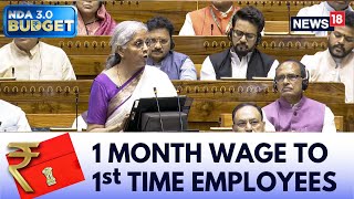 Budget 2024 Today  quotCentre To Implement 3 Schemes For Employmentlinked Incentivequot FM Sitharaman [upl. by Yhtorod]