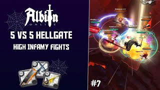 Albion Online  5V5 Hellgates  High Infamy Fights  Hallowfall POV 7 [upl. by Furr]