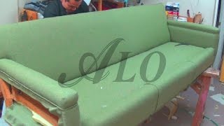 DIY HOW TO REUPHOLSTER A SOFACOUCH  ALO Upholstery [upl. by Chrisse]