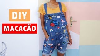 COMO FAZER MACACÃO COM CALÇA JEANS  LUCIELLEN ASSIS [upl. by Joris]