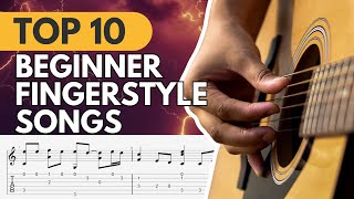 🎸 TOP 10 Beginner Fingerstyle Melodies  Easy Fingerstyle Songs for Beginners [upl. by Itsrik664]