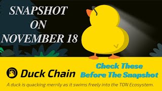 DuckChain Snapshot Date Announced  Complete These Tasks To Achieve Maximum Airdrop crypto [upl. by Eirtemed]