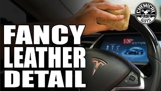 How To Clean And Condition Leather  Tesla V8 Edition  Chemical Guys Car Care [upl. by Memory664]