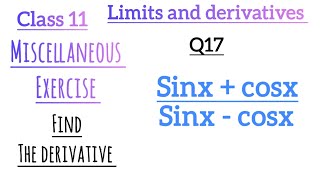 class 11 miscellaneous exercise Q17 limits and derivatives [upl. by Valera61]