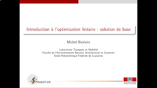 Introduction à loptimisation linéaire  solution de base [upl. by Ober]