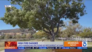 Gusty Santa Ana winds ignite red flag warnings fire concerns [upl. by Jolynn235]