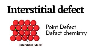 Interstitial defect  defect Chemistry point Defect Interstitial defect Detailed Explanation hindi [upl. by Nedrah]