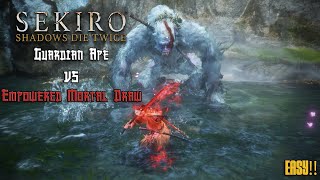 SEKIRO BOSS FIGHT Guardian Ape vs Empowered Mortal Draw [upl. by Townshend]