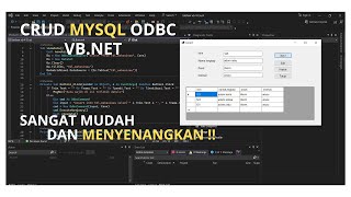 Cara membuat CRUD create update delete di visual basicnet odbc mysql [upl. by Mezoff]