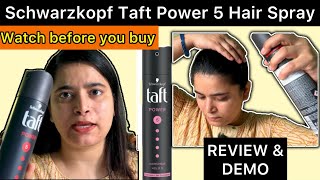 Schwarzkopf Taft Power 5 Hair Spray Review  How to use schwarzkopf taft hair lacquer [upl. by Loring]