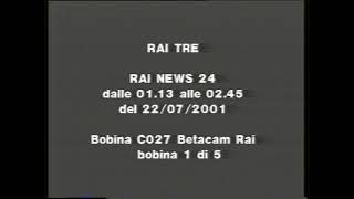 RAI News 24 in diretta dalla scuola Diaz 22 luglio 2001 [upl. by Demmahum]