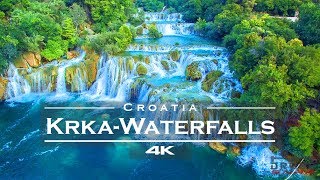 KRKA Waterfalls  National Park Croatia 🇭🇷  by drone 4K remastered [upl. by Scherman]