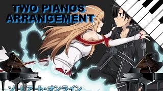 2 Pianos Cover Sword Art Online  All 4 Openings and Endings ソードアート・オンライン [upl. by Dearden243]