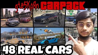 HOW TO INSTALL 48 REAL CAR PACK IN GTA 5  GTA 5 KORN 48 CAR PACK  GTA 5 Mods  HindiUrdu  WTM [upl. by Jeannine]