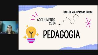 Acolhimento calourosas Pedagogia EaD [upl. by Akselaw]