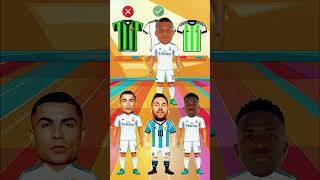 Quien Sabe Los Colores De Las Camisetas Ronaldo vs Messi vs Mbappé vs Vinicius [upl. by Damas]