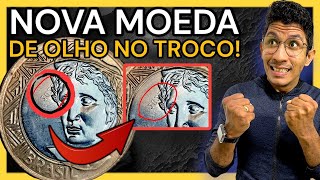 NOVA MOEDA OLHE SEU TROCO  NUMISMATICA É OLHAR ATENTO 2024 moedas brasil moedasdomundo viral [upl. by Ajuna490]