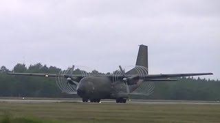 Luftwaffe Transall C160D Takeoff [upl. by Hakaber]