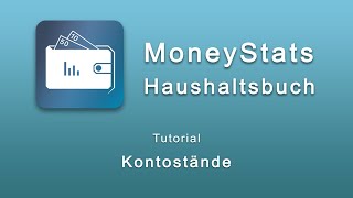 MoneyStats  Haushaltsbuch  Kontostände  Salden [upl. by Hubbard]