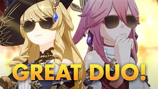 Navia and Yae Miko Are a Great Duo Pulls and Showcase  Genshin Impact [upl. by Adnamal]