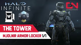 The Tower MJOLNIR ARMOR LOCKER Location in Halo Infinite  Midnight Griffin MKVII Armor Coating [upl. by Wrench]