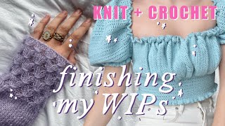 Finishing my abandoned projects  What I made in February  Knit  Crochet Vlog 3  Woozy By Céline [upl. by Adaline]