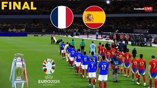 France Vs Spain  Final UEFA Euro 2024  Full Match All Goals  eFootball PES Realistic Gameplay [upl. by Einaej]