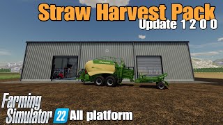 Straw Harvest Pack  FS22 UPDATE Sep 2024 [upl. by Aikehs]