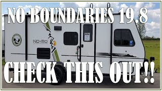 2021 No Boundaries 198 bunkhouse Trailer at Couchs RV Nation NoBo 198 RV Walkthrough Review tour [upl. by Stevie621]